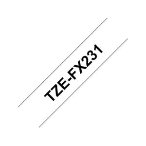 TAPE BROTHER TZE-FX231 12MMX8M SORT/HVIT