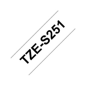 TAPE BROTHER TZE-S251 24MMX8M SORT/HVIT