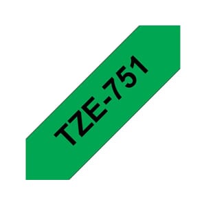 TAPE BROTHER TZE-751 24MMX8M SORT/GRØNN