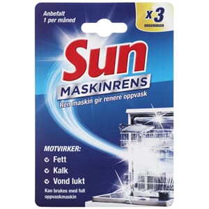 SUN MASKINRENS 3PK F/OPPVASKMASKIN