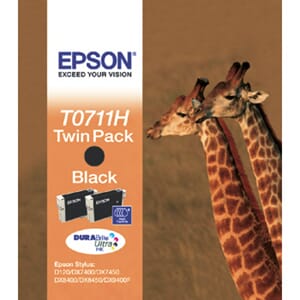 BLEKK EPSON T07114H SORT (TWIN-PACK)