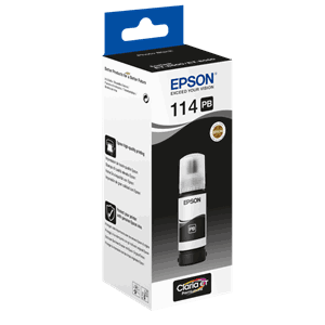 BLEKK EPSON 114 ECOTANK FOTO SORT FLASKE
