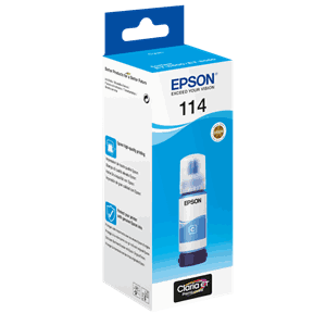 BLEKK EPSON 114 ECOTANK CYAN FLASKE