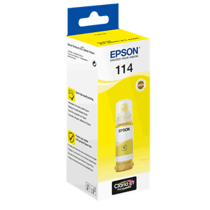 BLEKK EPSON 114 ECOTANK YELLOW FLASKE