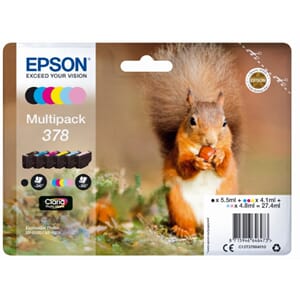BLEKK EPSON T378 MULTIPACK 6-FARGER  FOTO HD