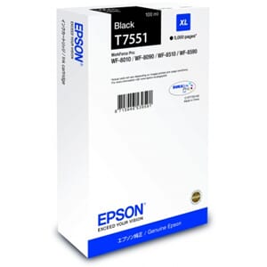 BLEKK EPSON T7551 SORT XL