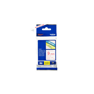 TAPE BROTHER TZE 9MMX8M RØD/HVIT