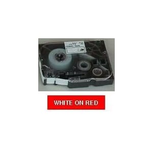 TAPE BROTHER TZE 12MMX8M HVIT/RØD