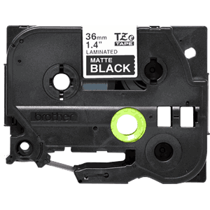 TAPE BROTHER TZE 36MM HVIT/SORT MATT