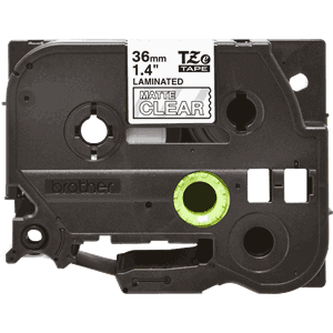 TAPE BROTHER TZE 36MM HVIT/KLAR MATT