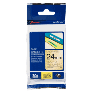 TAPE BROTHER TZE-PR851 24MM X 8M SORT PÅ GULL