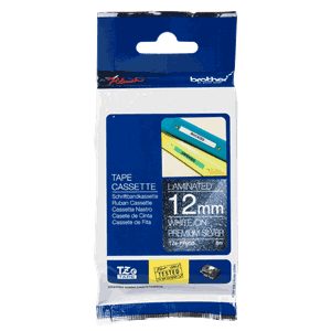 TAPE BROTHER TZE-PR935 12MM X 8M HVIT PÅ SØLV