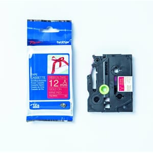 TAPE BROTHER TZER 12MM X 4M GULL PÅ BORDEAUX