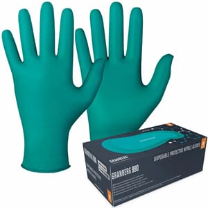 ENGANGSHANSKE NITRIL XXL GRØNN 24CM  PUDDERFRI (100)