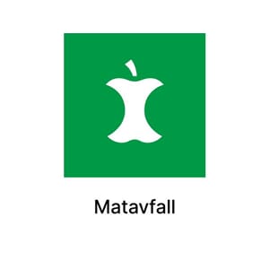 DEKALER A5 AVFALL MATAVFALL KILDESORTERINGSETIKETT