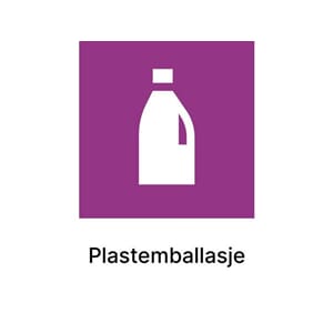 DEKALER A5 AVFALL PLAST KILDESORTERINGSETIKETT