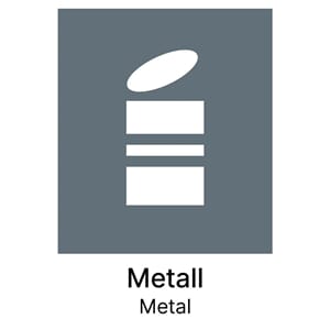 DEKALER A5 AVFALL METALL KILDESORTERINGSETIKETT
