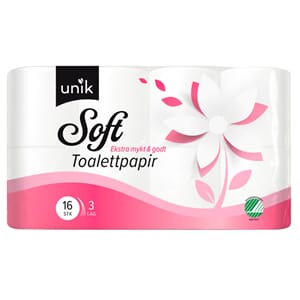 TOALETTPAPIR UNIK SOFT 16RL
